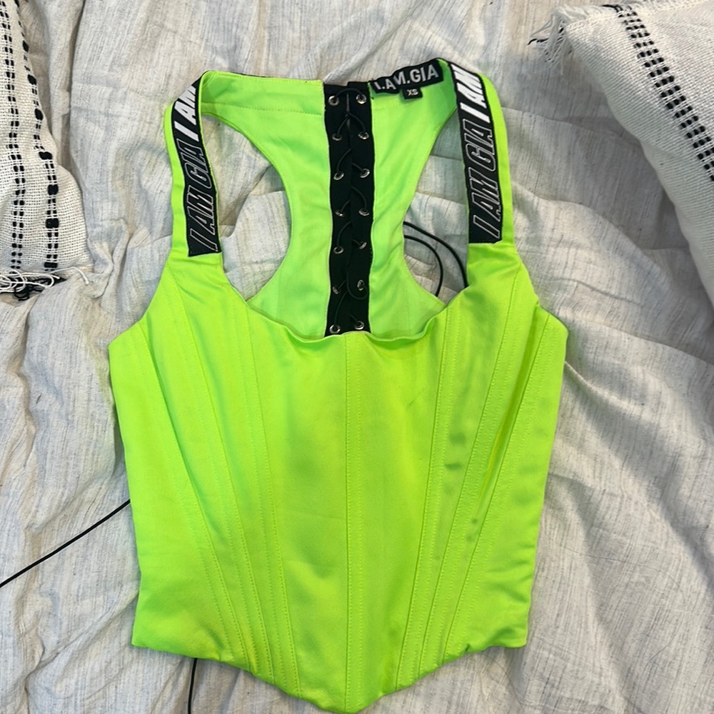 I.am.gia neon green corset